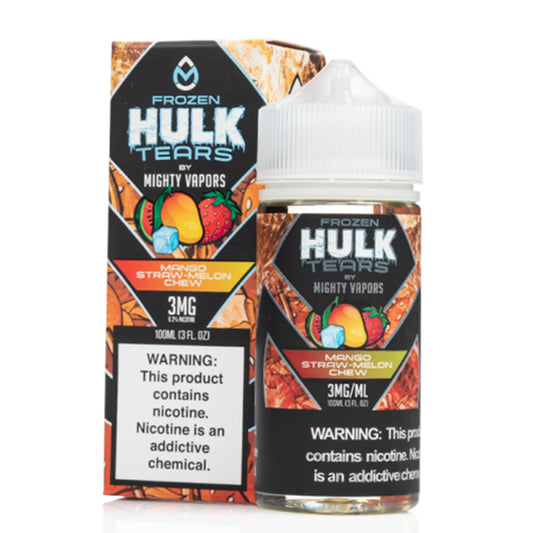 Hulk Tears Mighty Vapors LIQFB 100mL 03mg Frozen Mango Straw-Melon Chew