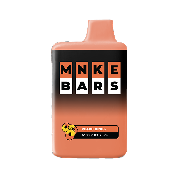 Vapetasia MNKE Bars (Dispo) (6500Puff)(16mL) Peach Rings