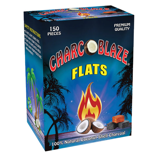 150 pcs. Flat Charcoblaze Coconut Shell Charcoal, 1.5 Kg box